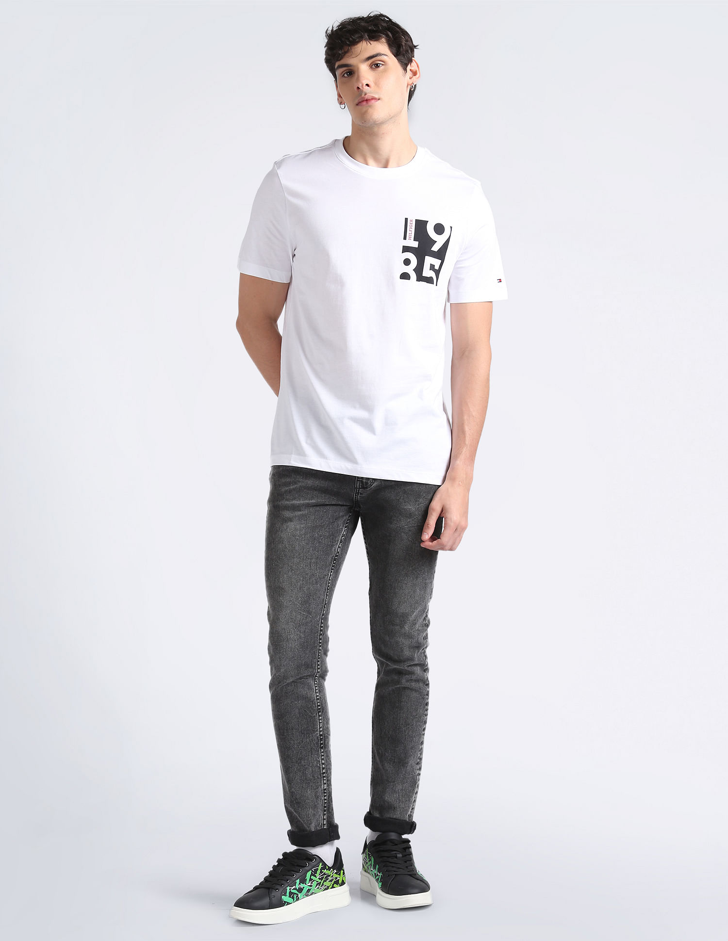 Tommy Hilfiger Chest Print Transitional Cotton T-Shirt