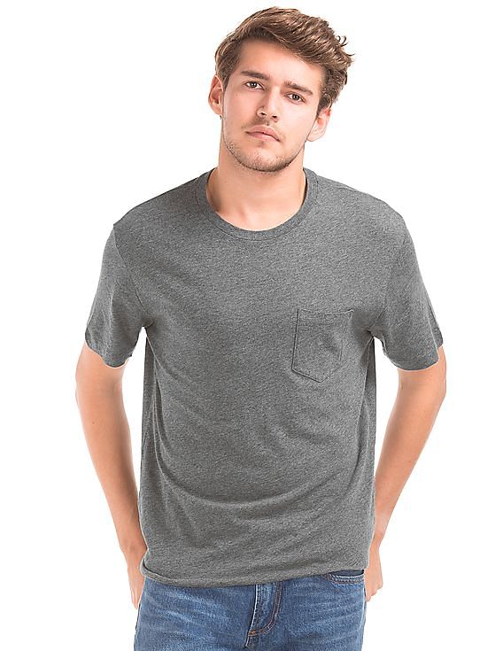 Buy GAP Men Men Grey Vintage Wash Crew Neck T Shirt NNNOW