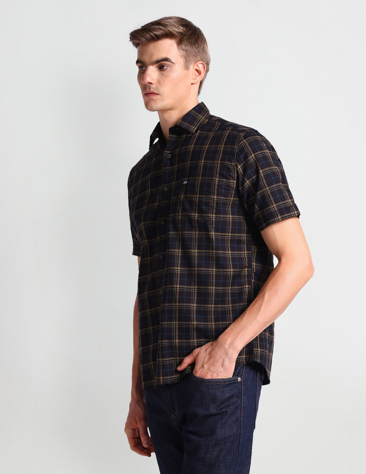 Arrow Sports Twill Tartan Check Shirt