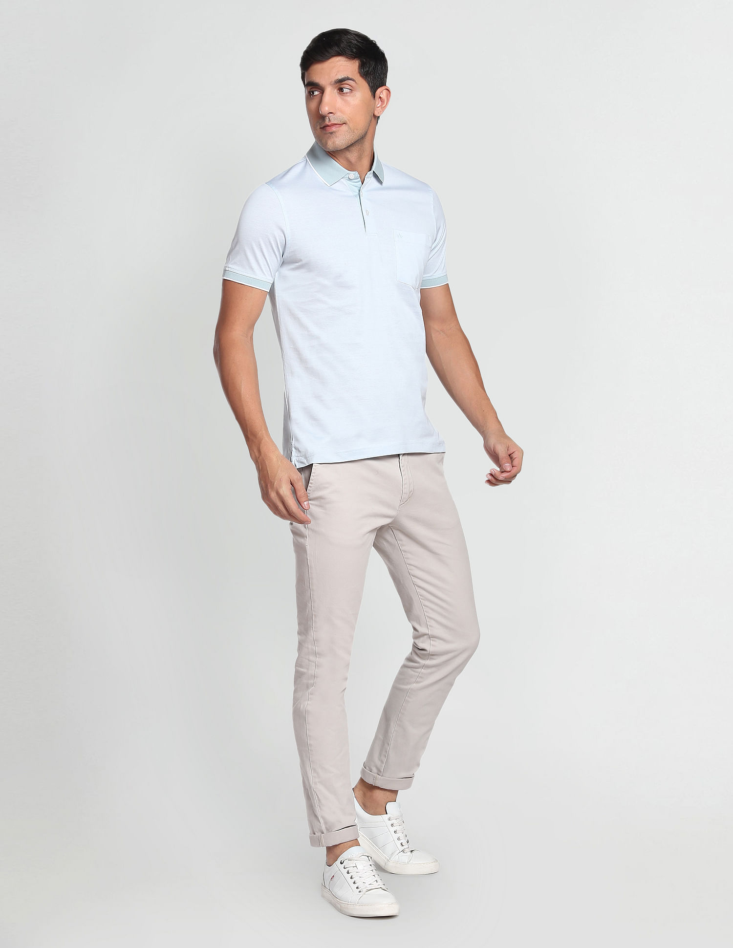 Arrow Chest Pocket Cotton Polo Shirt