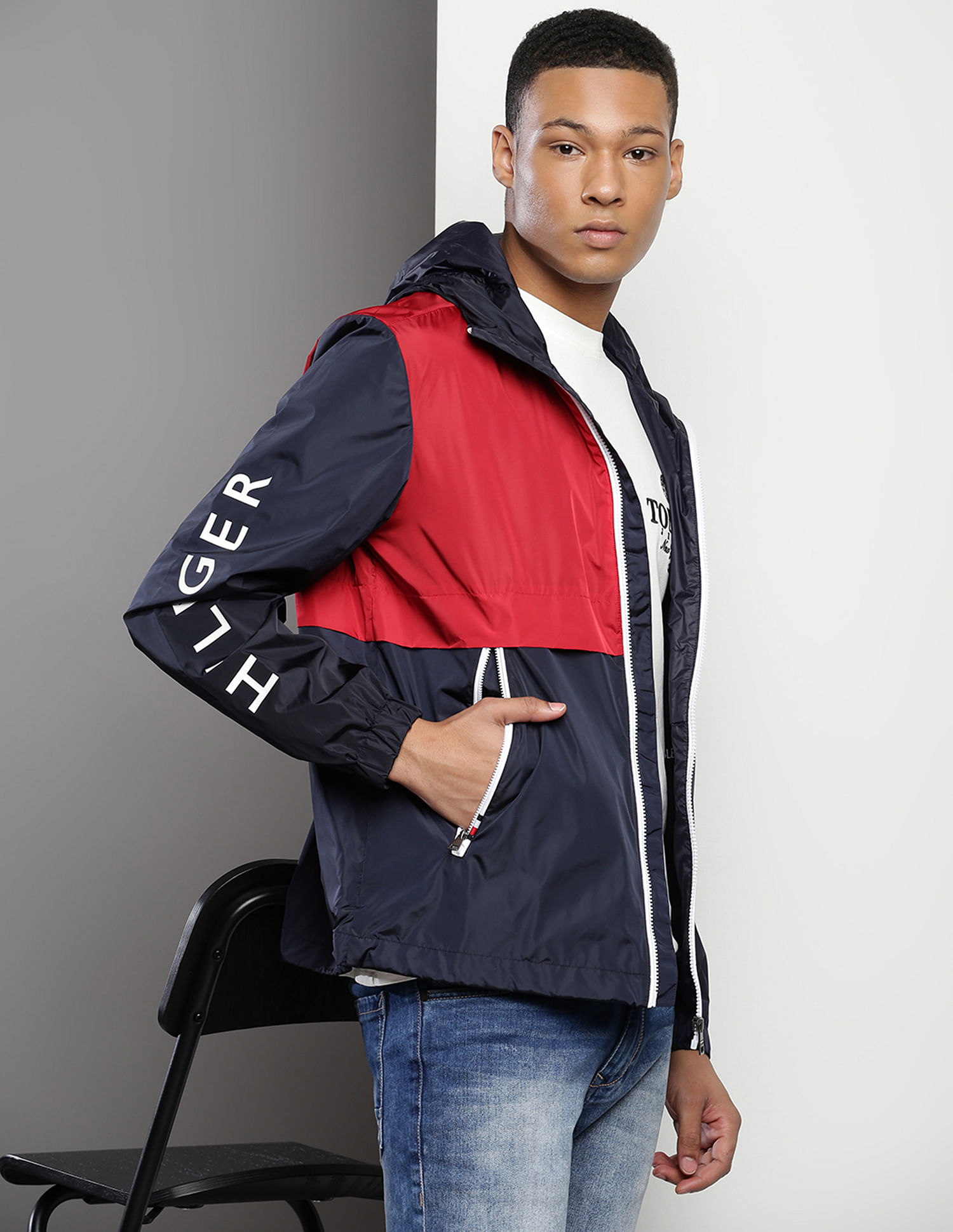 Buy Tommy Hilfiger Colour Block Packable Jacket NNNOW