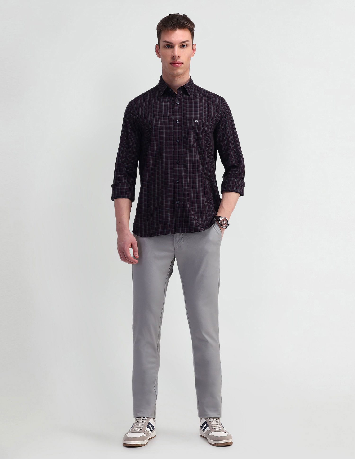Arrow Sport Tailored Fit Dupplin Checked Shirt