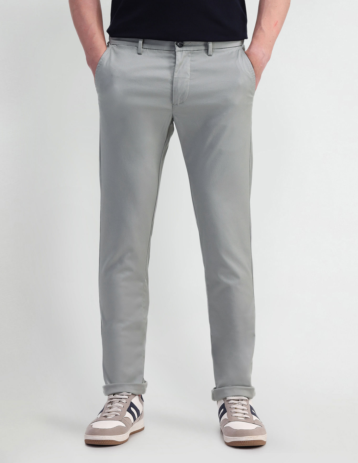 Arrow Sports Slim Fit Twill Trousers