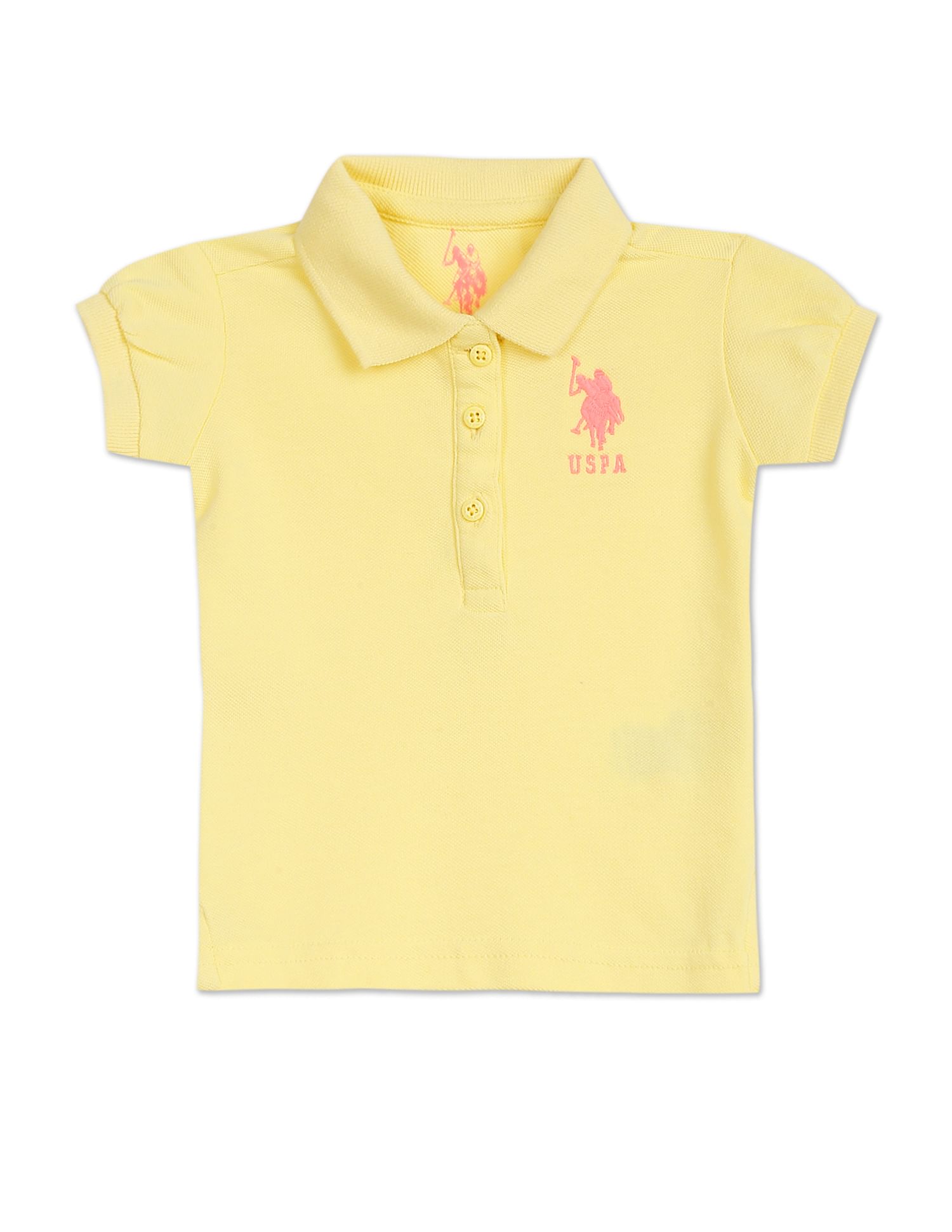 U.S. Polo Assn. Kids Puff Sleeve Cotton Polo Shirt