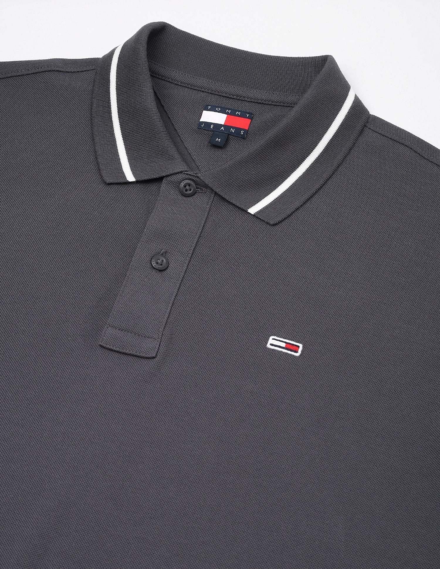 Tommy Hilfiger Solid Regular-Fit Cotton Polo Shirt