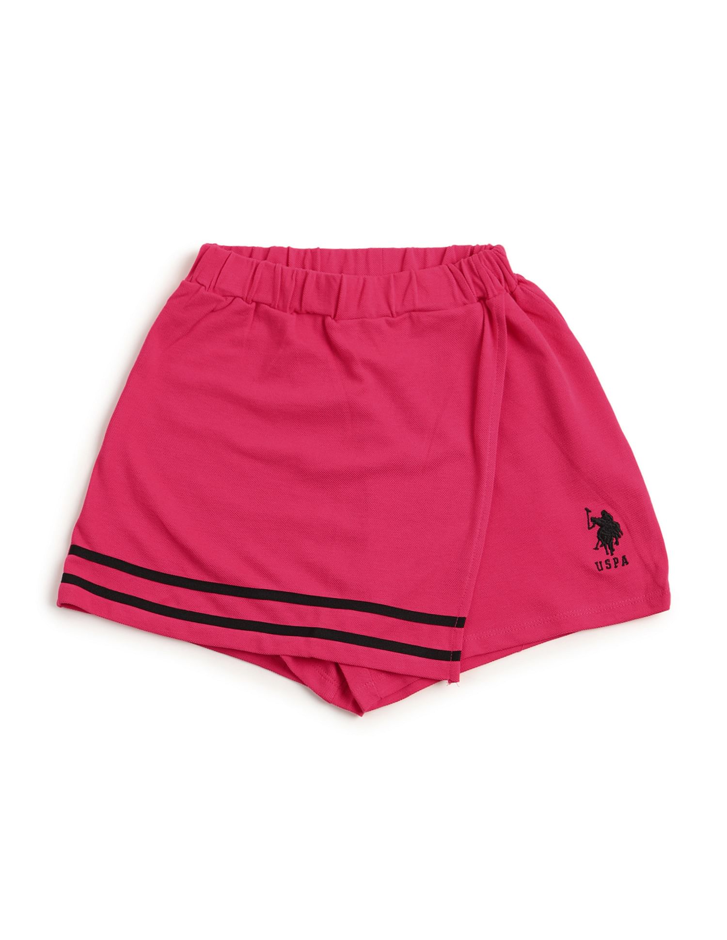 U.S. Polo Assn. Kids Girls Cotton Knit Skorts