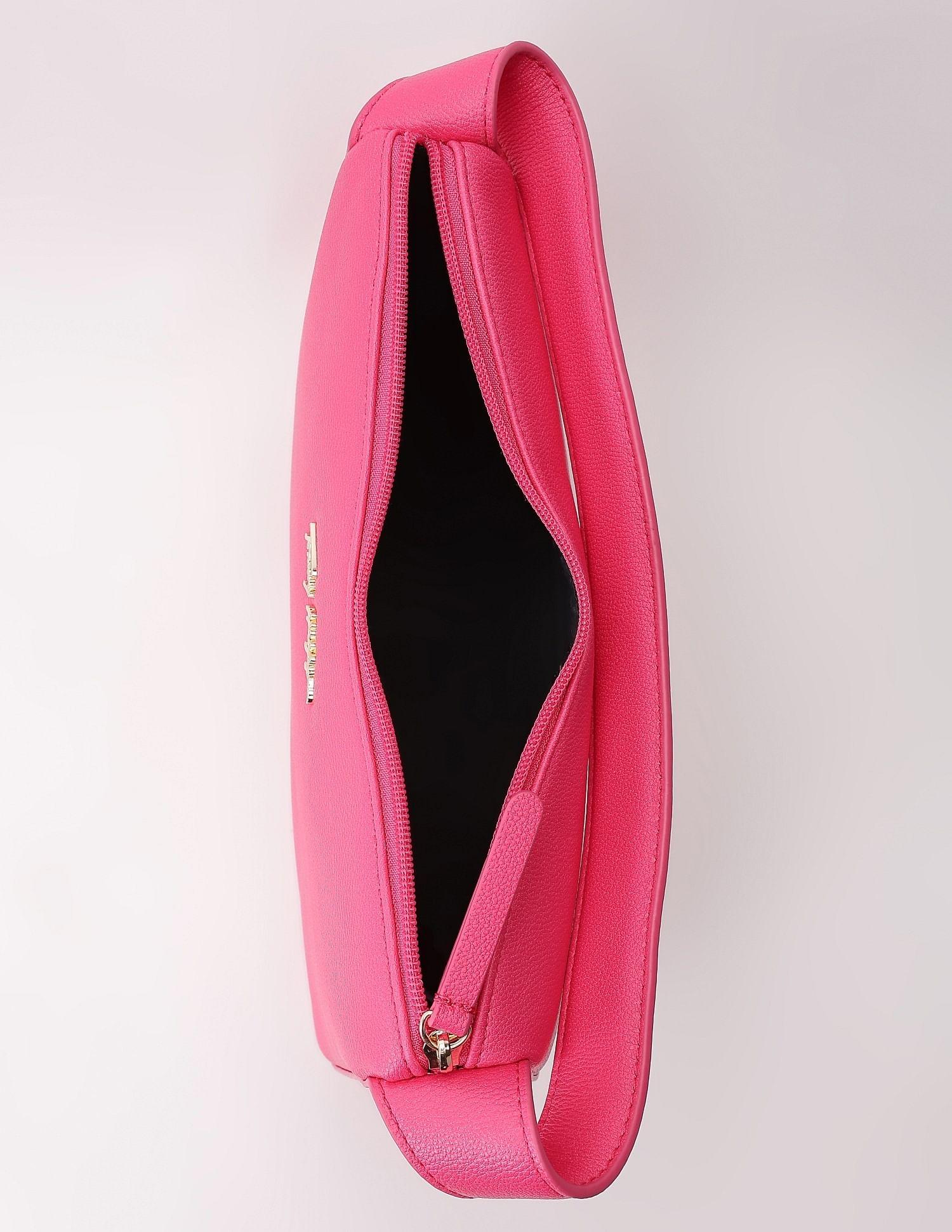 Tommy Hilfiger Solid Pink Pu Shoulder Bag