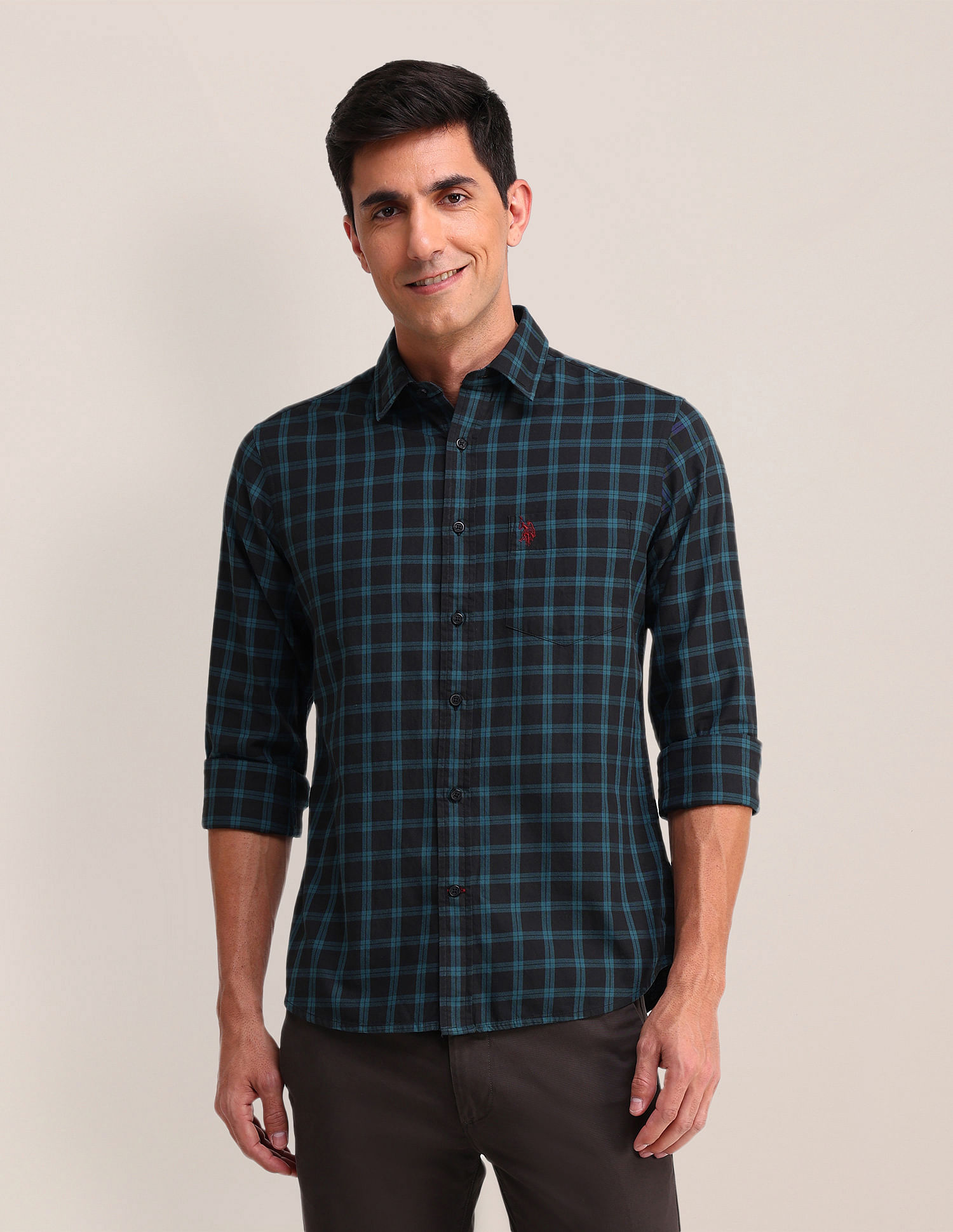 U.S. Polo Assn. Dupplin Checked Twill Shirt