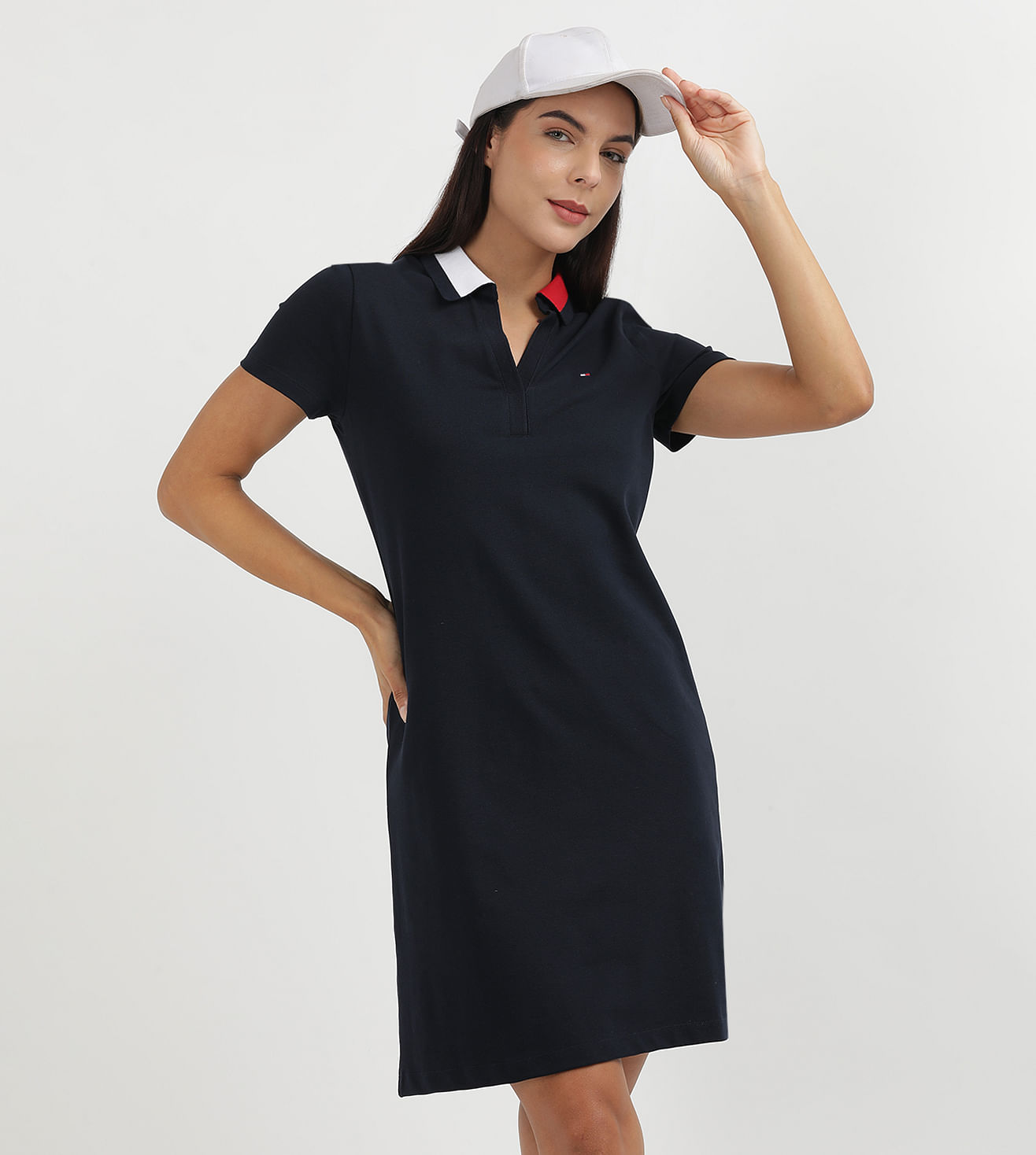 Tommy Hilfiger Solid Regular Polo Dress