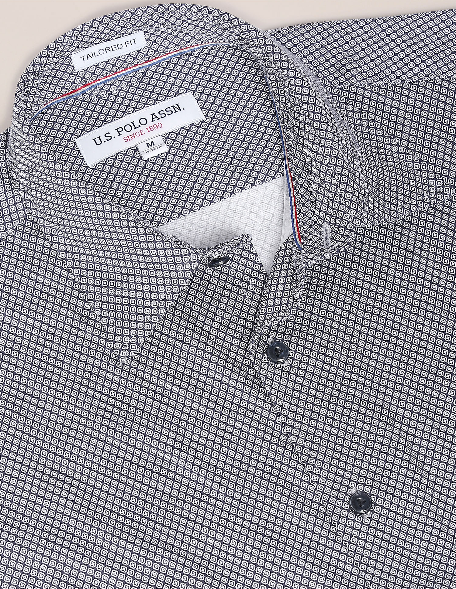 U.S. Polo Assn. Geometric Cotton Knit Casual Shirt