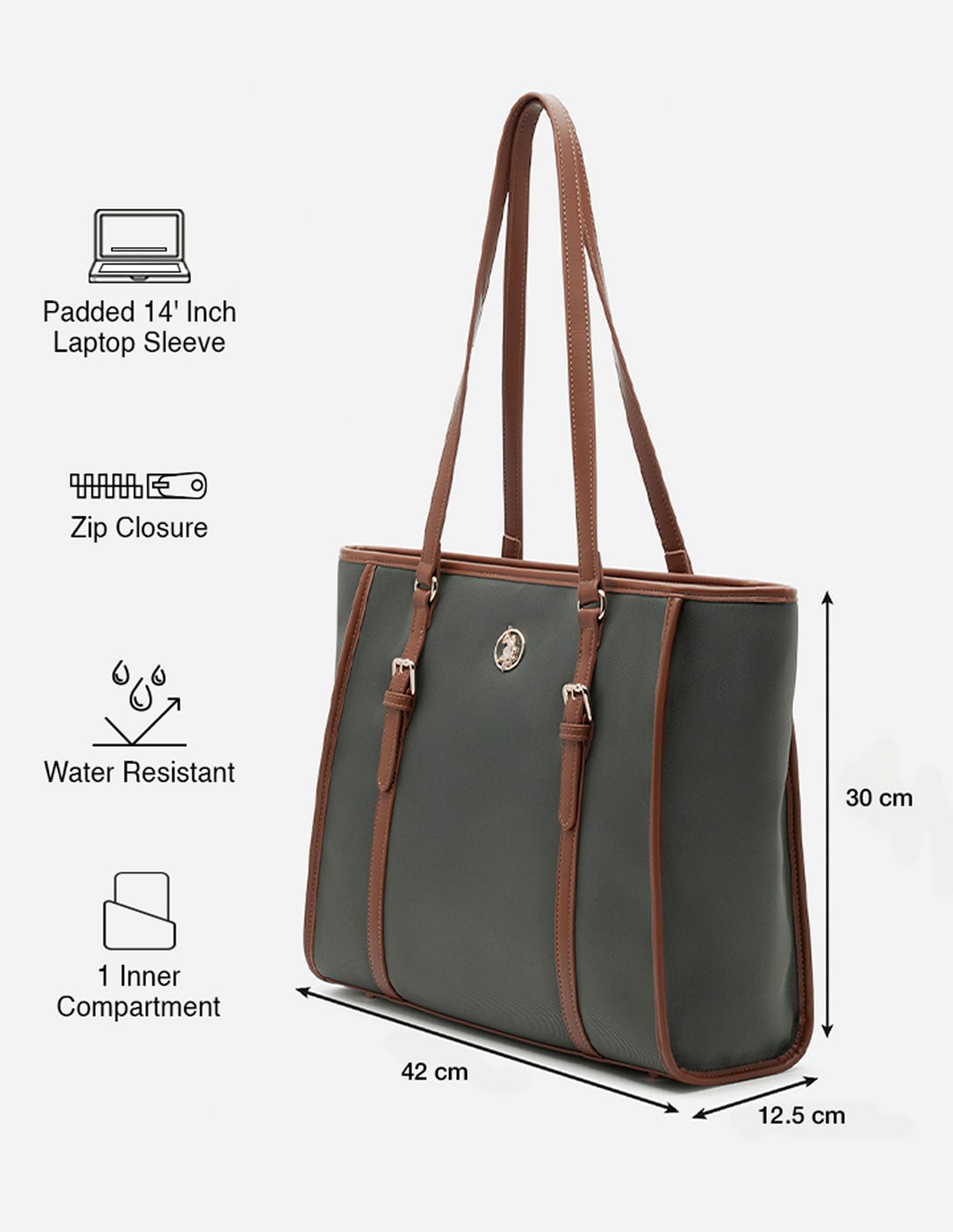 U.S. Polo Assn. Millie Monogram Tote Bag