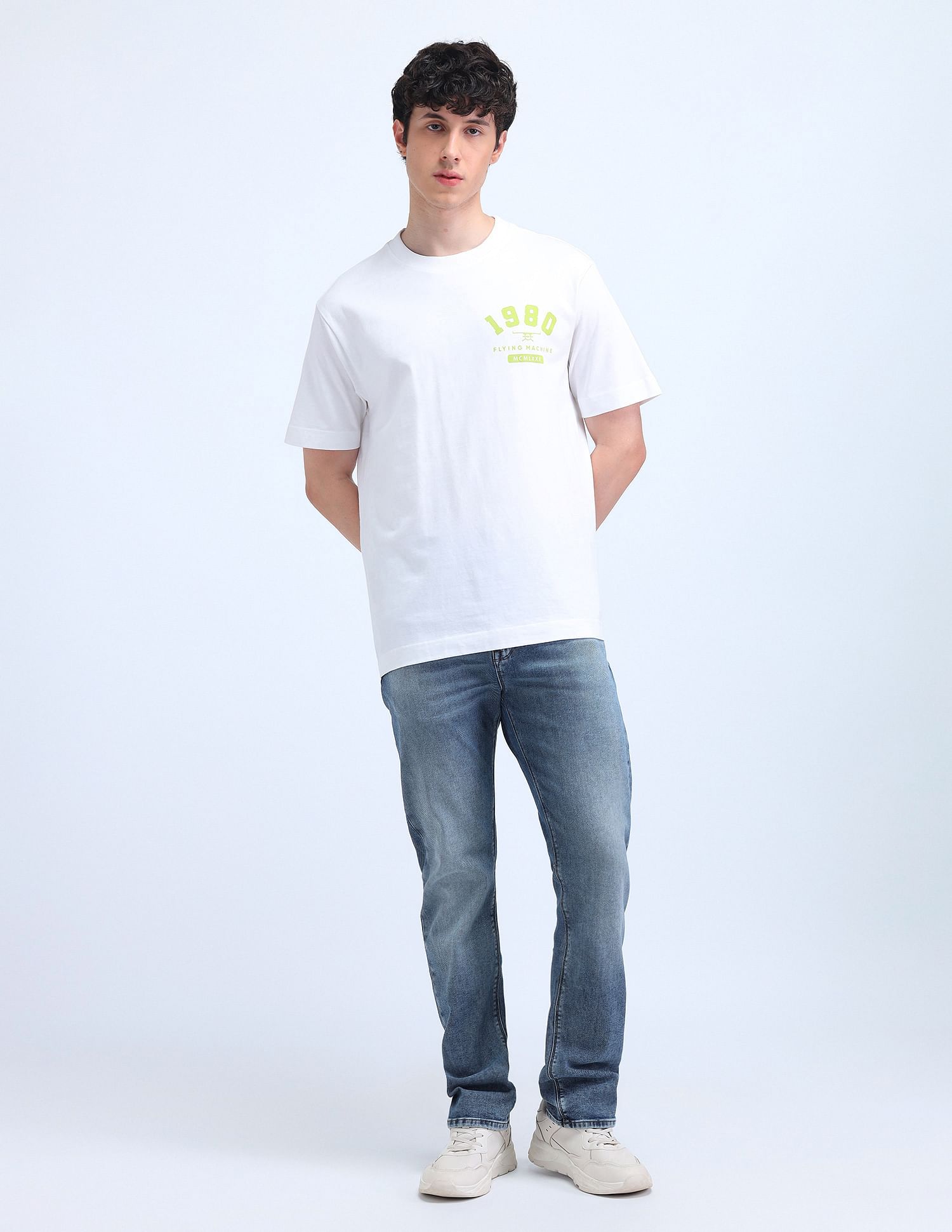 Flying Machine Mid Rise Straight Fit Jeans