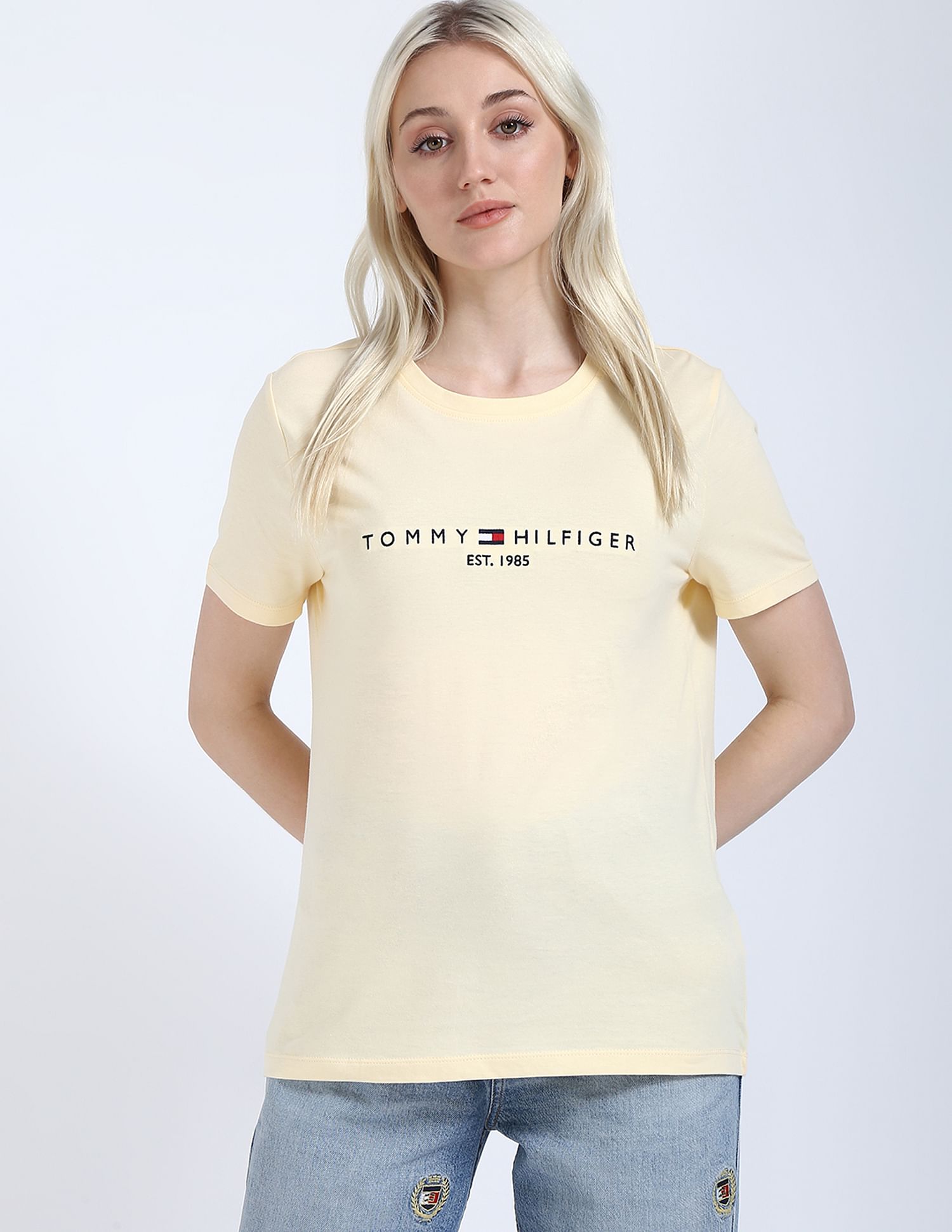 Tommy Hilfiger Yellow Women's T-shirt for Bright Style
