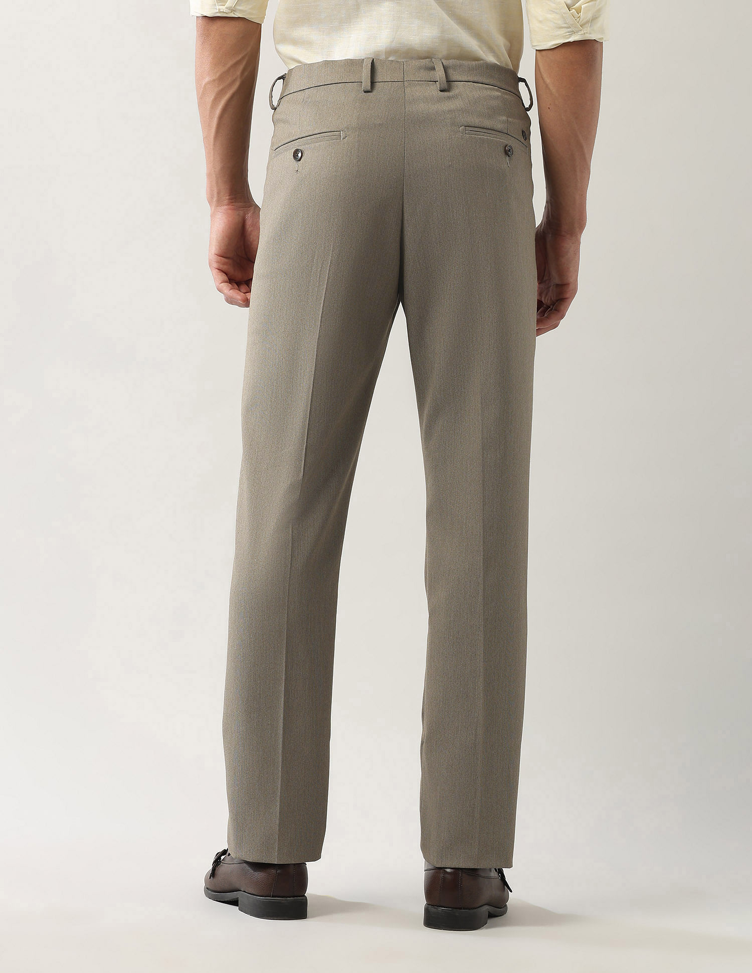 Arrow Solid Smartflex Dobby Trousers
