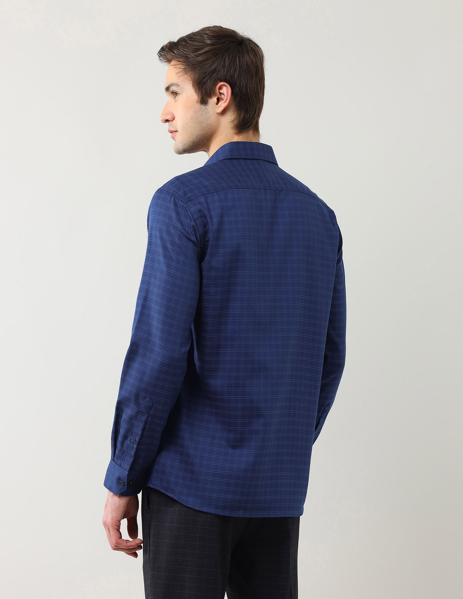 Arrow Grid Tattersall Checked Autopress Shirt
