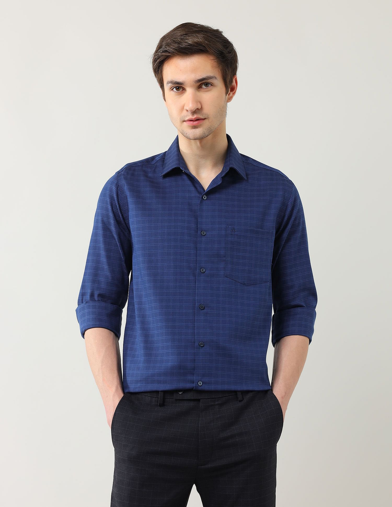 Arrow Grid Tattersall Checked Autopress Shirt