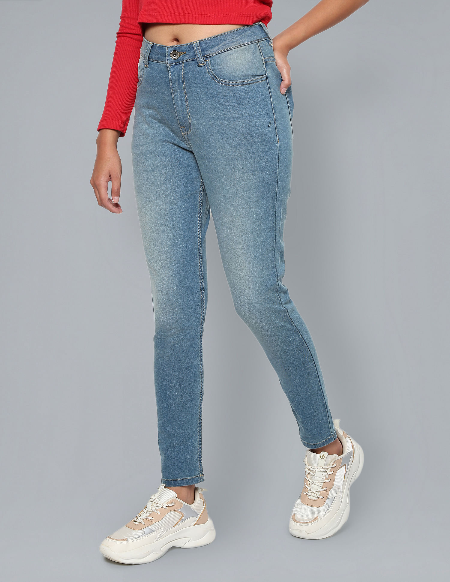 Buy Flying Machine Women High Rise Slim Fit Jeans 