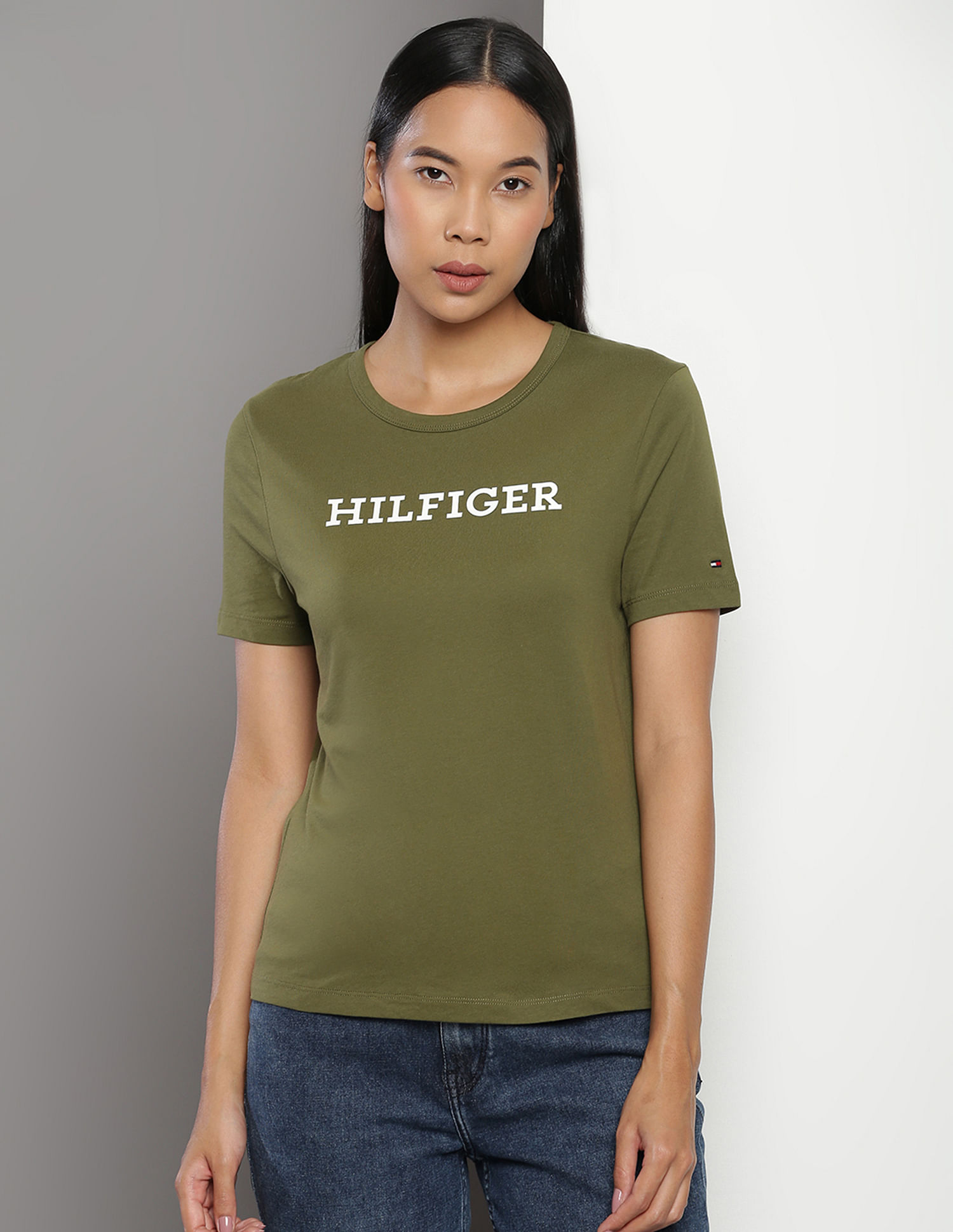 Tommy Hilfiger Crew Neck Brand Print T-shirt