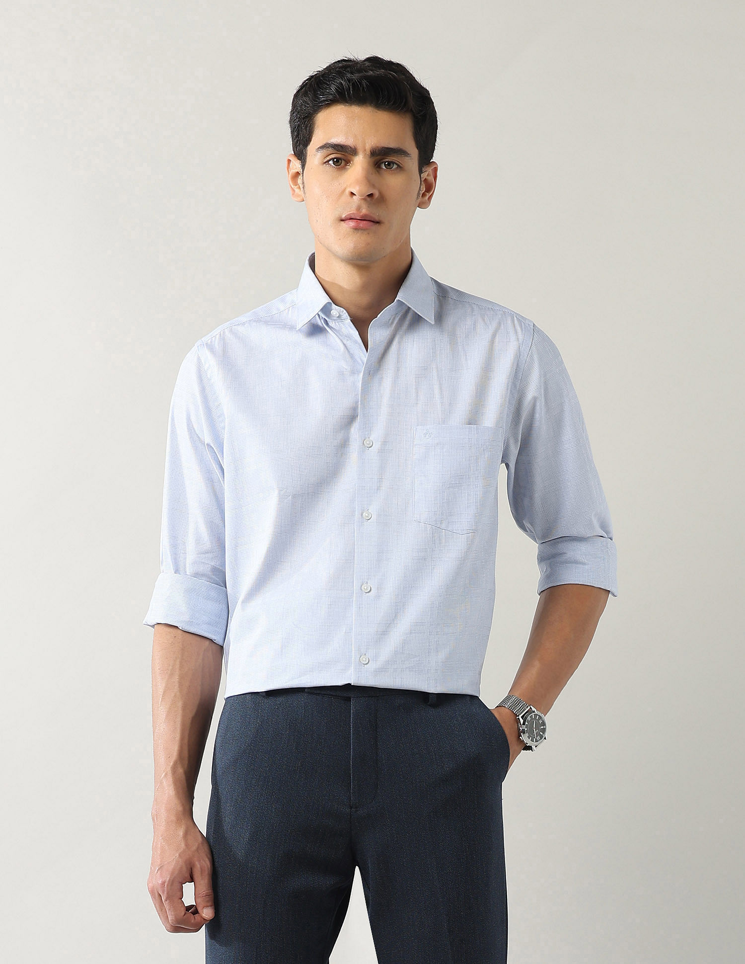Arrow Textured Liberty Classic Fit Shirt