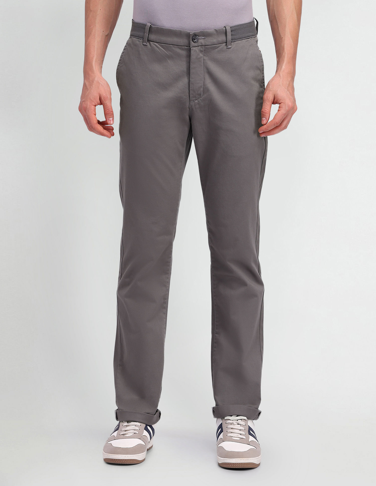 Arrow Sport Regular Fit Mid Rise Trousers