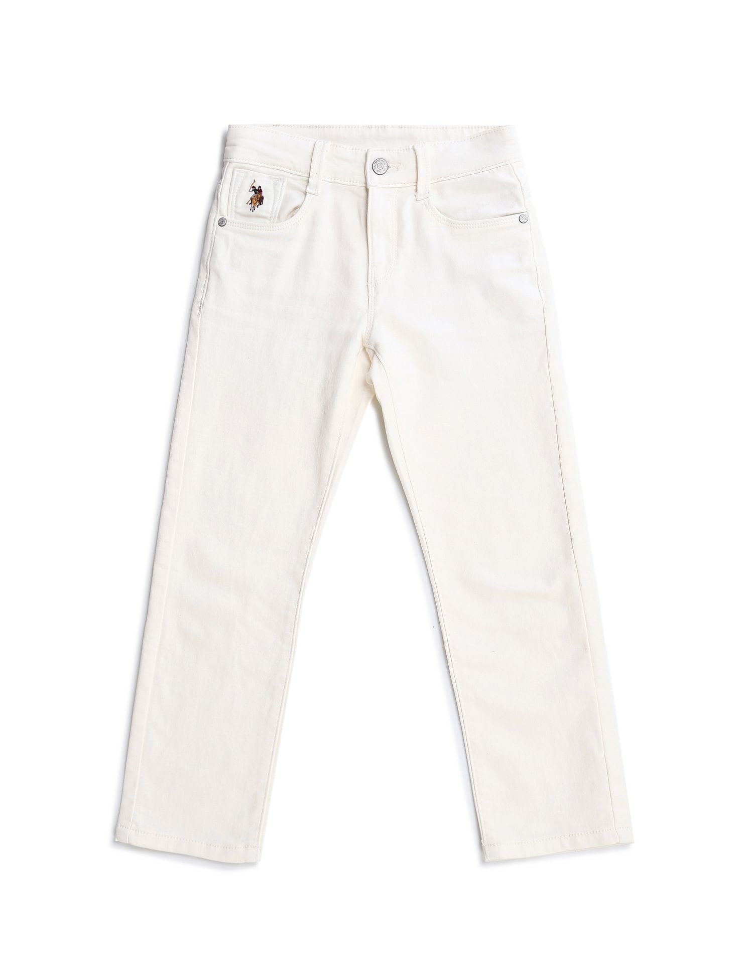 U.S. Polo Assn. Kids Boys Regular fit White Jeans