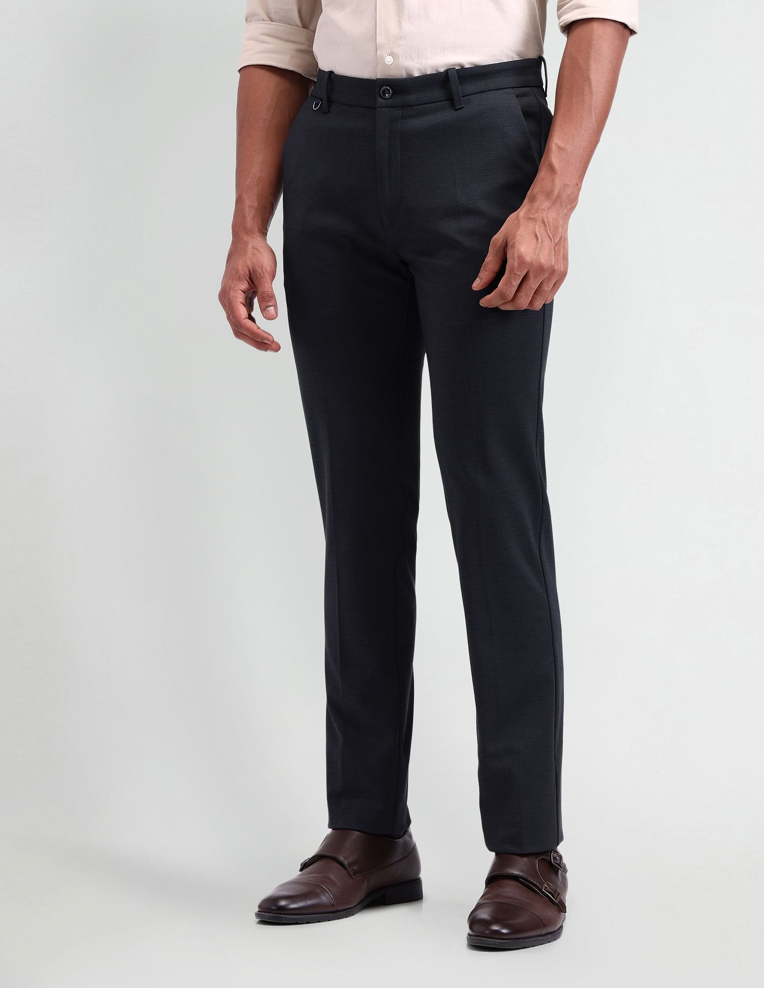 Arrow Newyork Mid Rise Slim Fit Knitted Pants