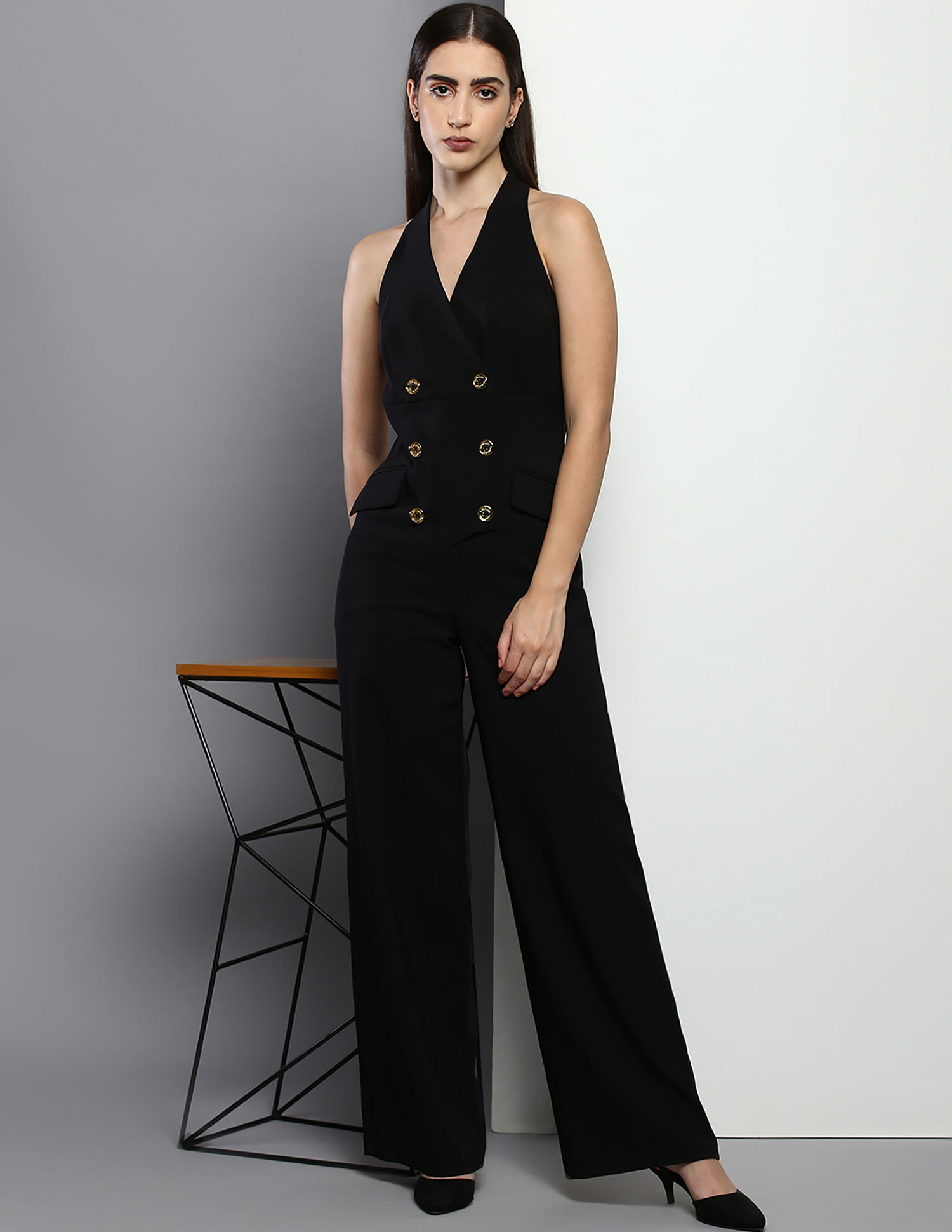 Black jumpsuit best sale calvin klein