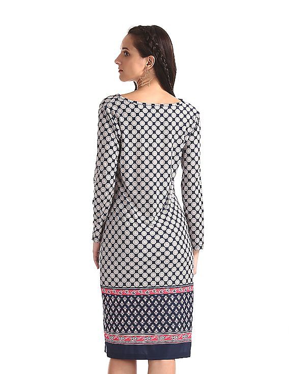 U.S. Polo Assn. Women Long Sleeve A-Line Dress