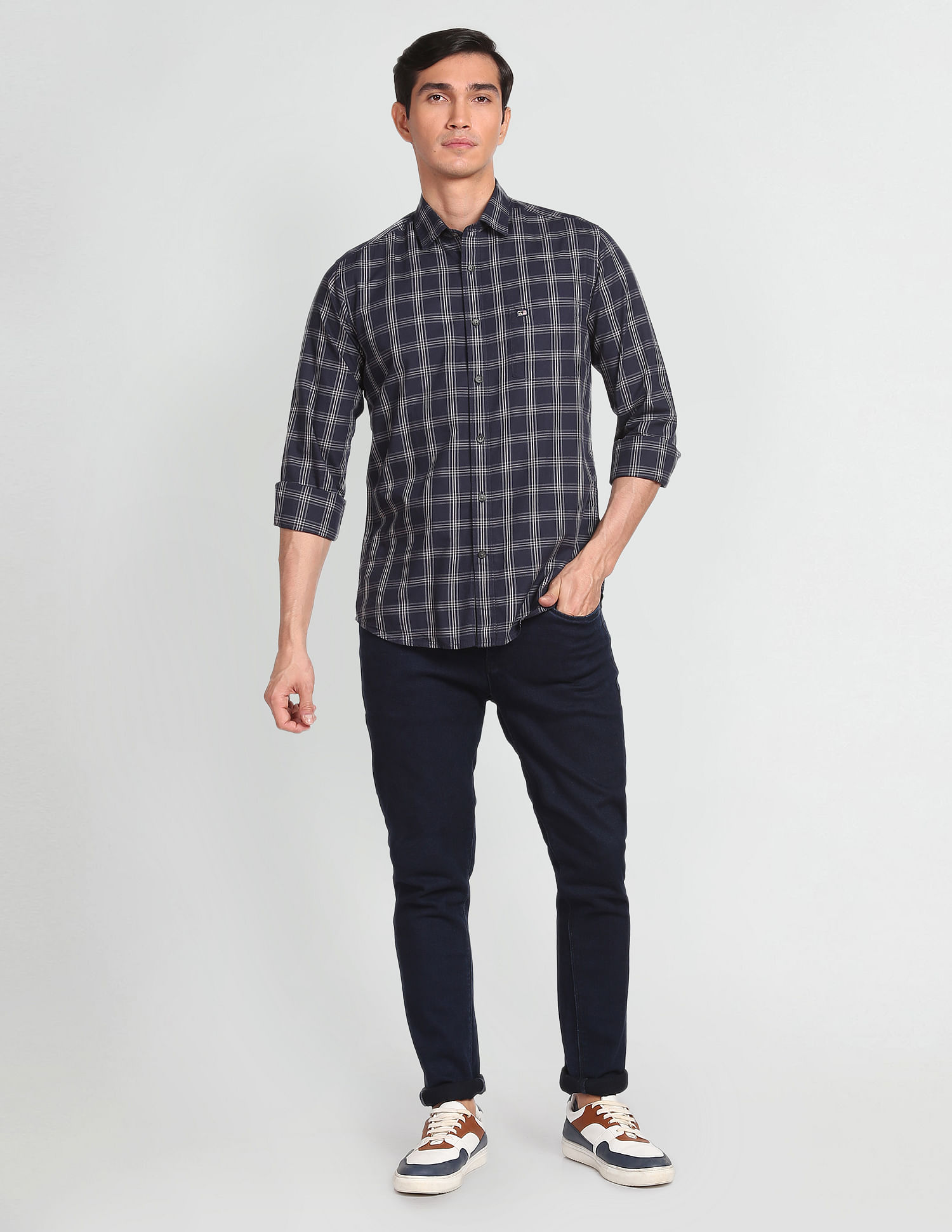Arrow Sports Tartan Check Cotton Shirt