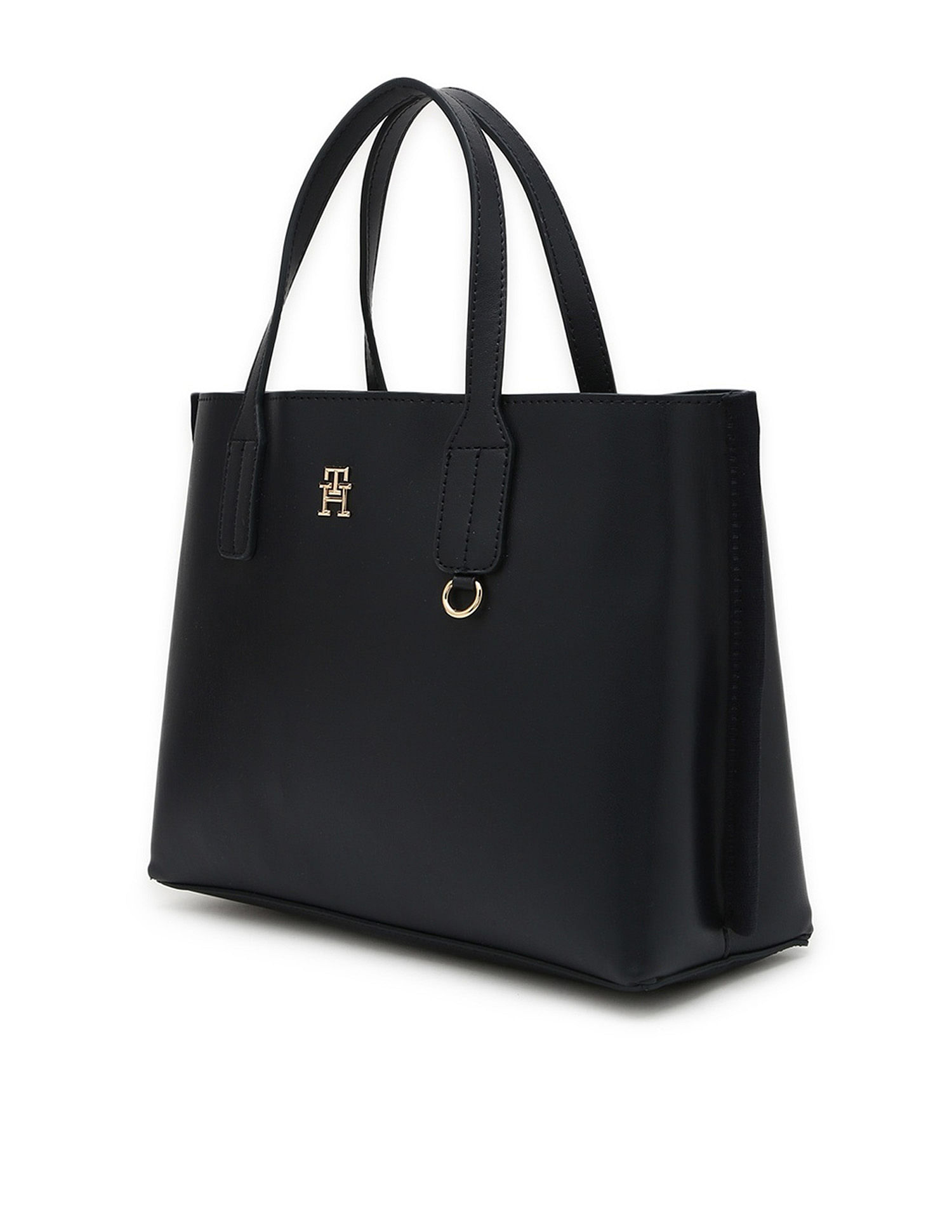 Tommy Hilfiger Solid Blue Pu Handbags