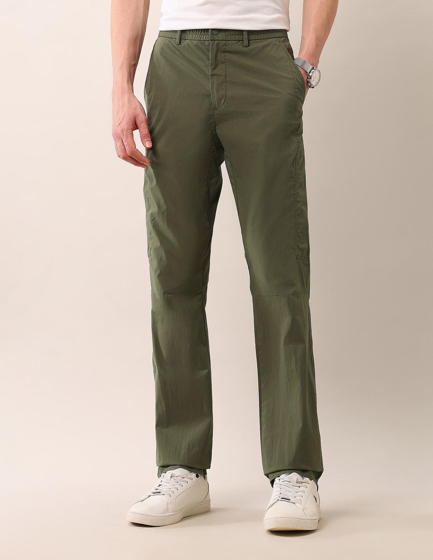 U.S. Polo Assn. Denim Co. Mid Rise Riley Straight Fit Trousers