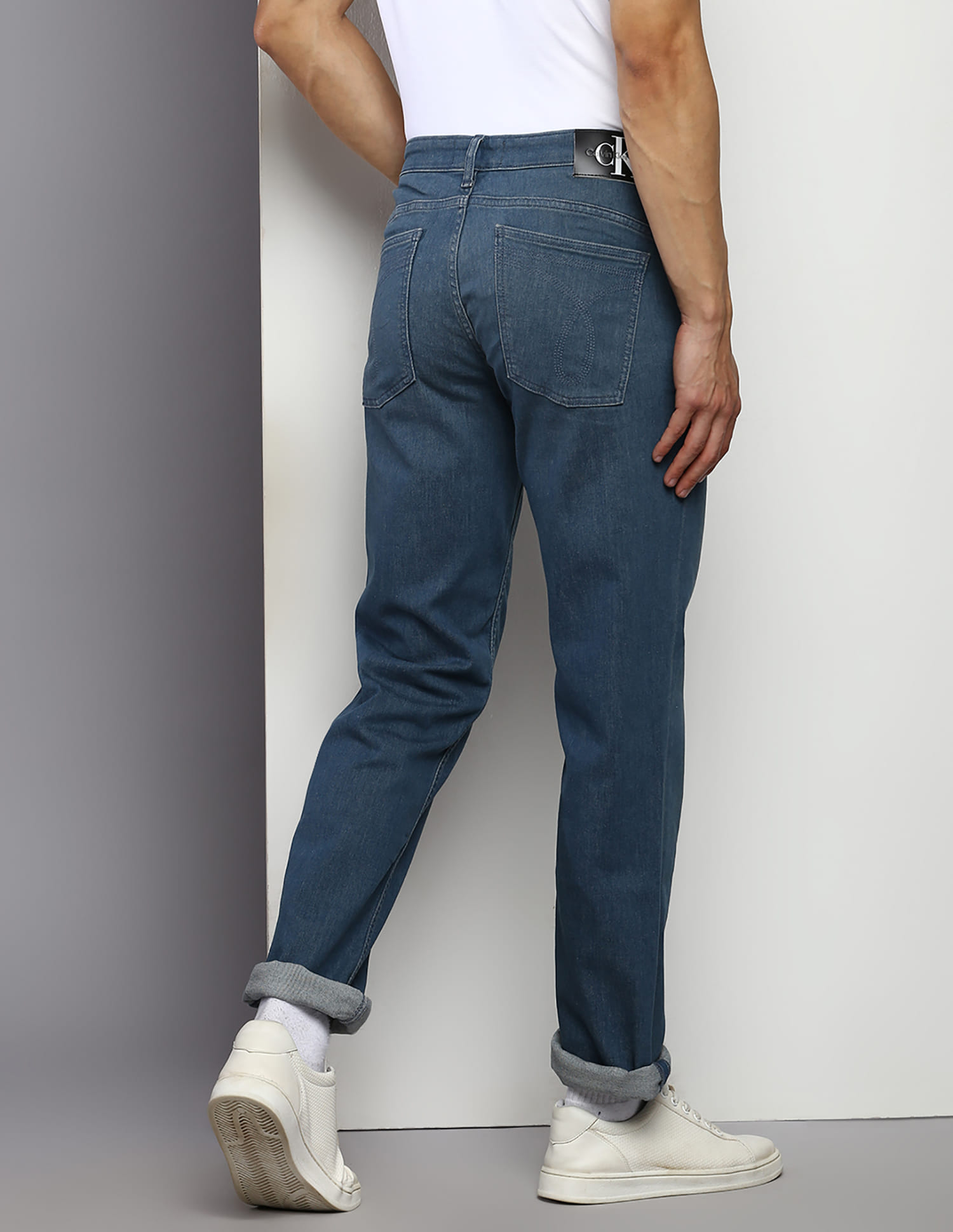 Buy Calvin Klein Jeans Mid Rise Slim Fit Jeans