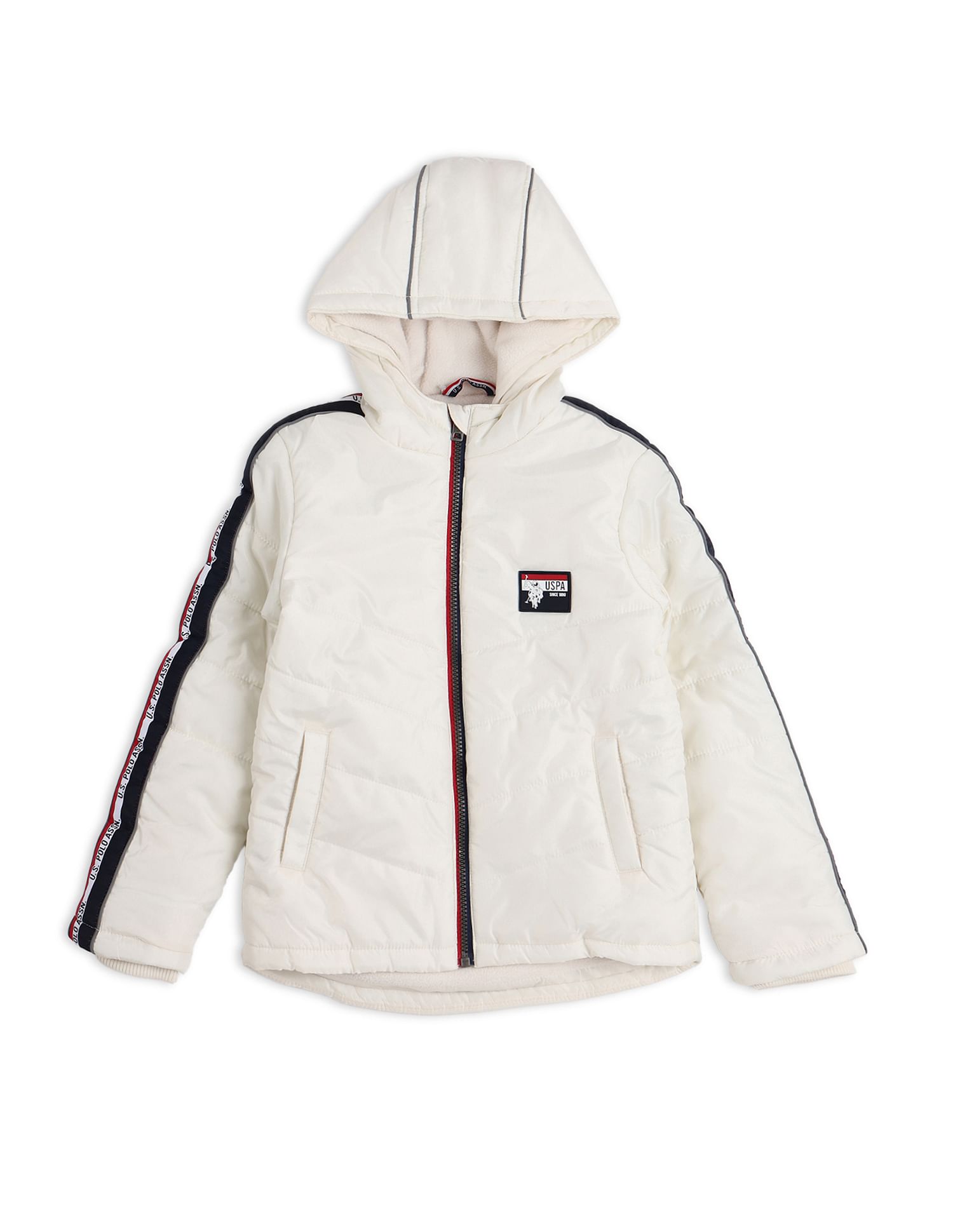 U.S. Polo Assn. Kids Boys Solid Hooded Jackets