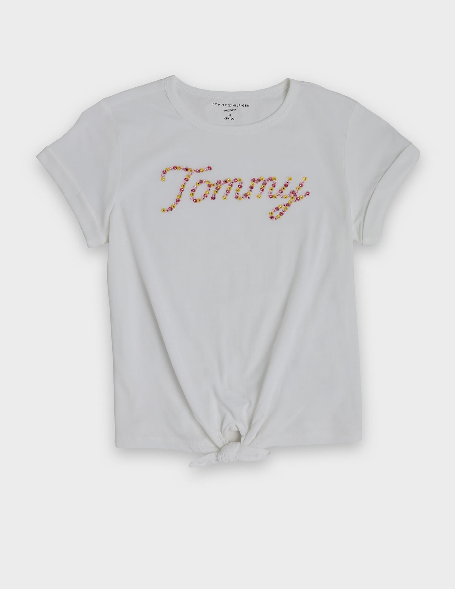 Tommy Hilfiger Kids Girls Logo Regular-Fit Cotton T-Shirt