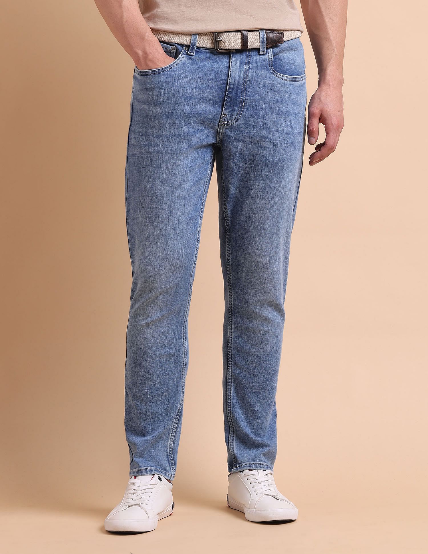 U.S. Polo Assn. Denim Co. Cole Comfort Cropped Fit Blue Jeans