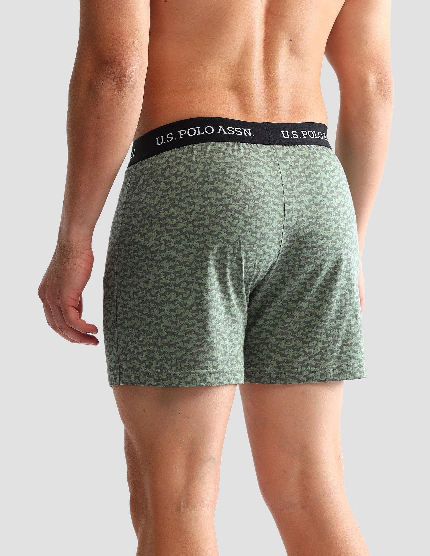 USPA Innerwear Printed Cotton OEX09 Boxers - Pack Of 2