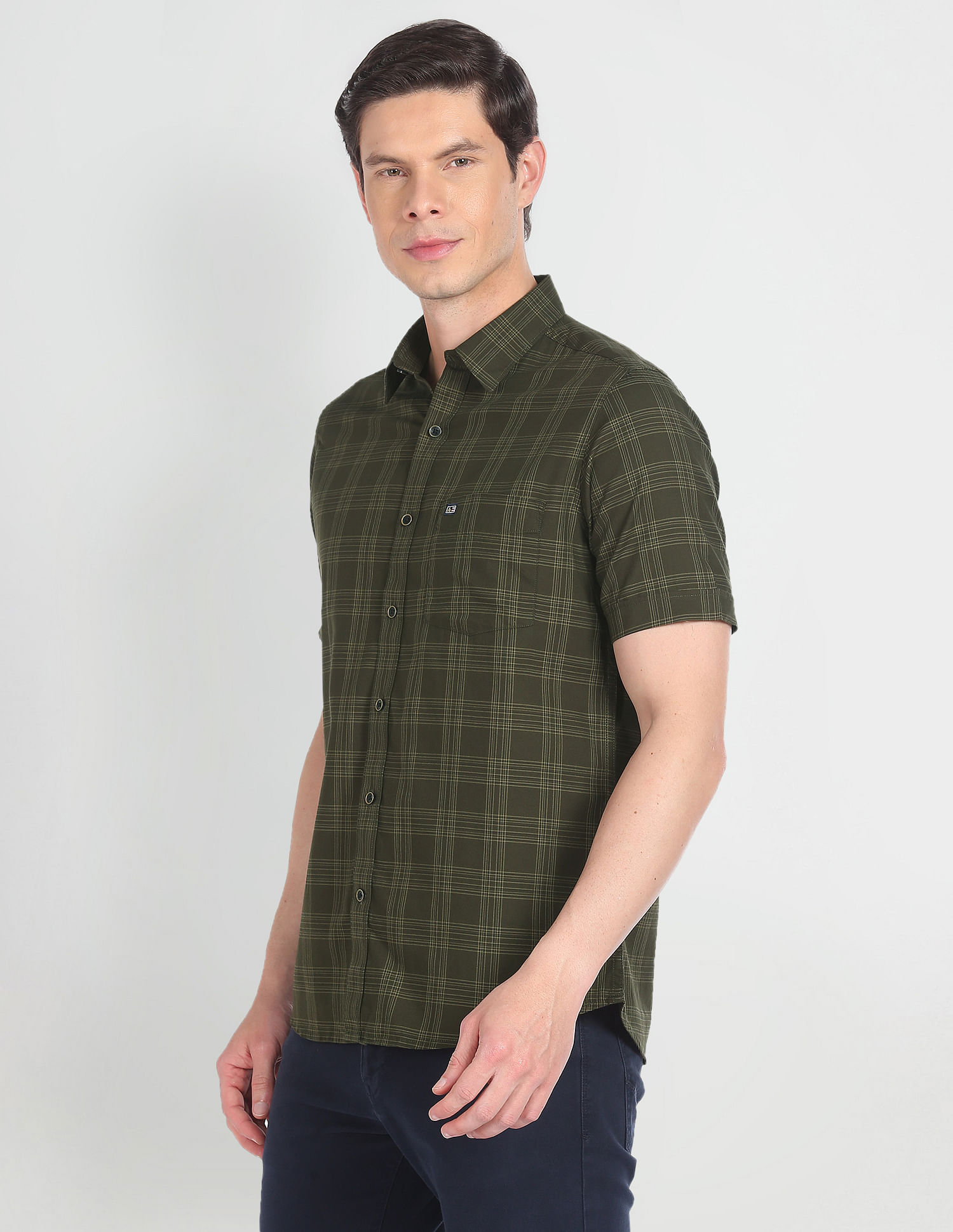 Arrow Sports Tartan Check Cotton Casual Shirt