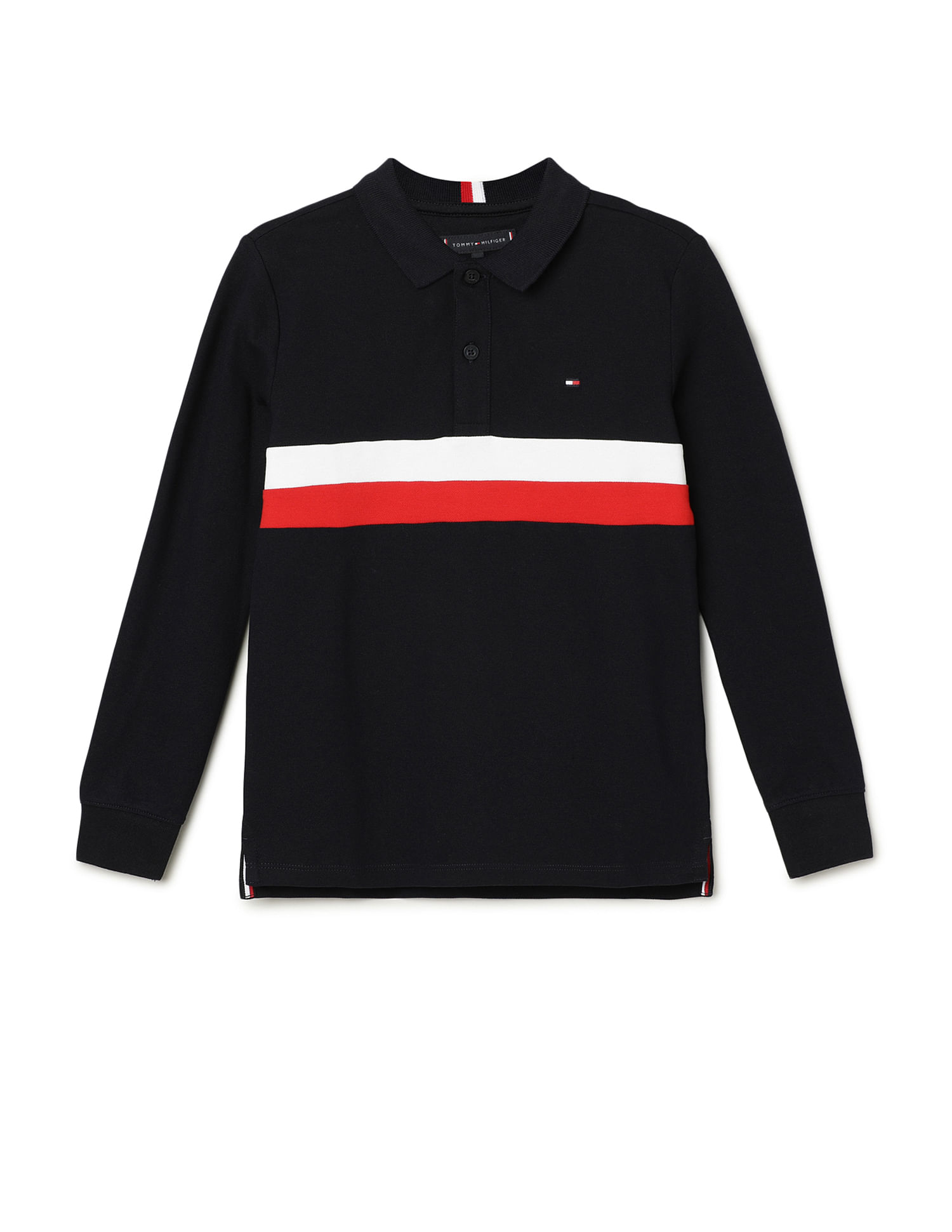 Tommy Hilfiger Kids Boys Corporate Colour Block Polo Shirt