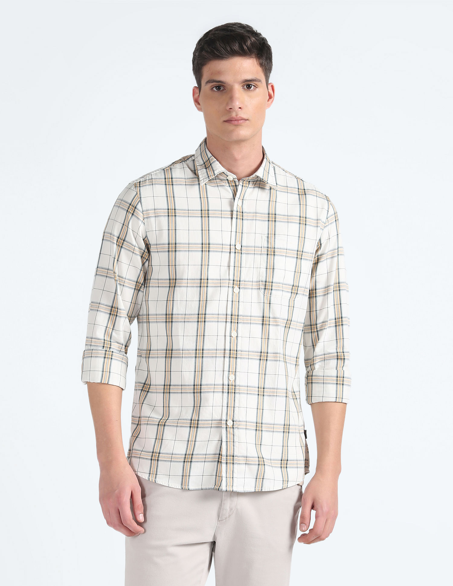 Flying Machine Tartan Check Twill Shirt