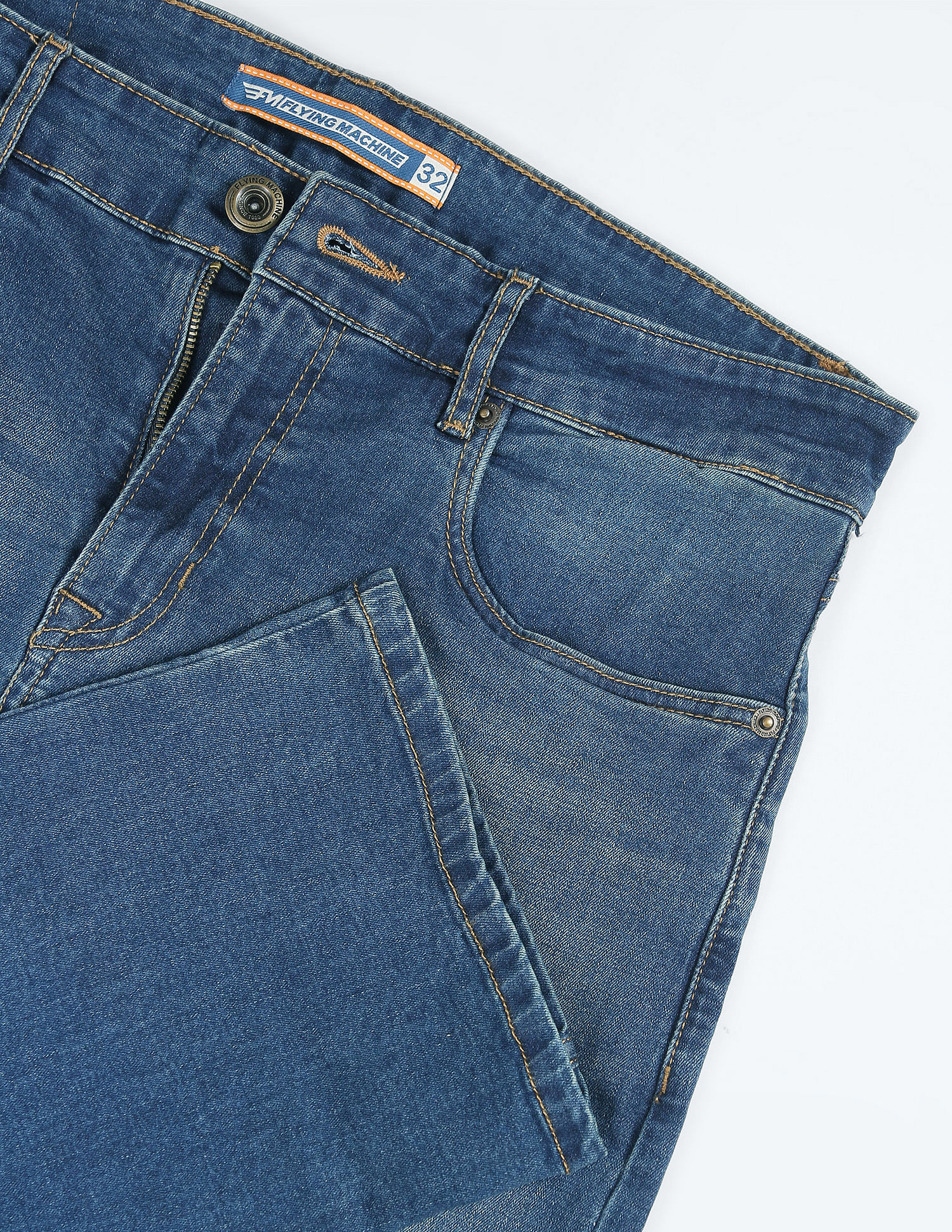 Flying Machine F-Jango Relaxed Straight Twill Jeans