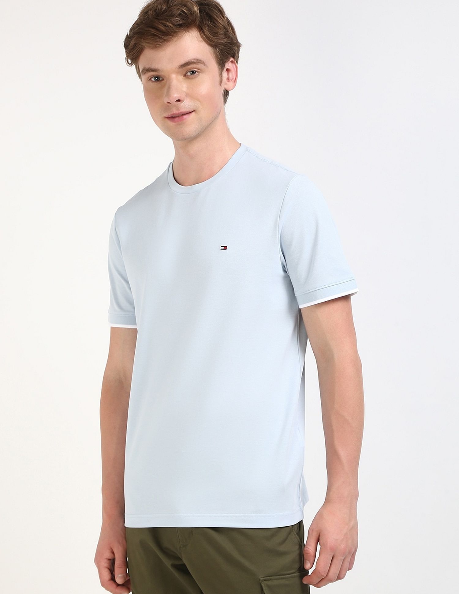 Tommy Hilfiger Solid Regular-Fit Cotton T-Shirt