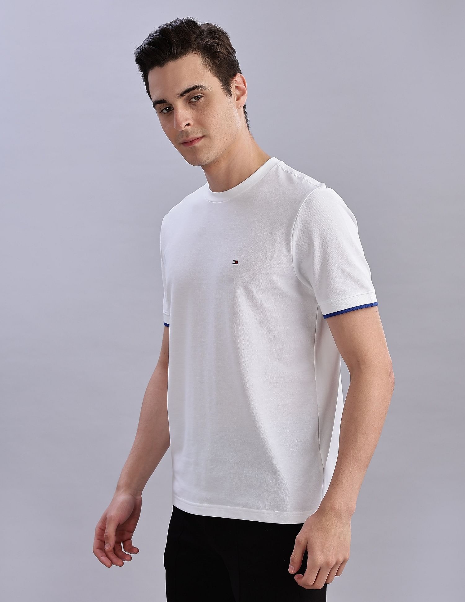 Tommy Hilfiger Solid Regular-Fit Cotton T-Shirts