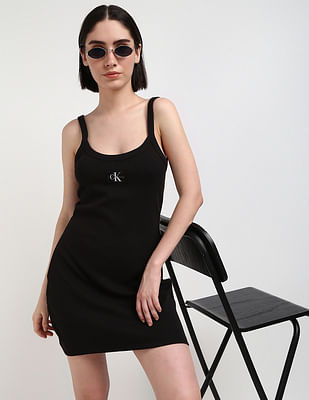 Calvin Klein Jeans Solid Bodycon Rib Tank Dress