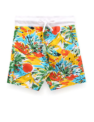 U S Polo Assn Kids Boys Tropical Print Shorts