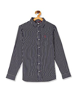 U S Polo Assn Kids Boys Vertical Stripe Shirt