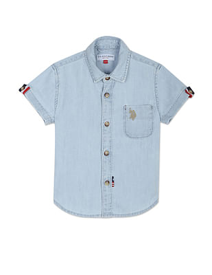 U S Polo Assn Kids Boys Classic Denim Shirt