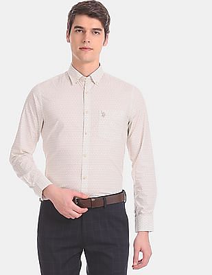 mens beige formal shirt