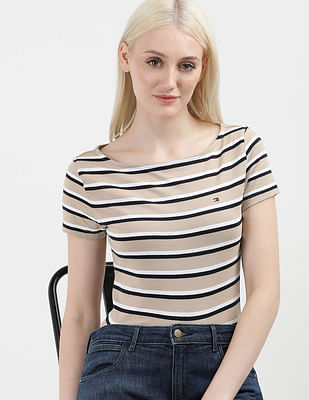 Tommy Hilfiger Boat Neck Stripe T-Shirt