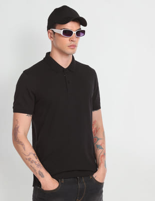 Price History of Solid Pique Polo Shirt from NNNow 2192_225237