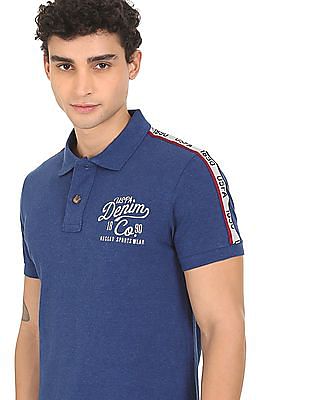 U S Polo Assn Denim Co Pique Brand Tape Polo Shirt